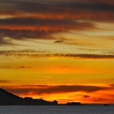 Coucher de soleil sur le golfe d’Ajaccio et Isolella – Photo Corse