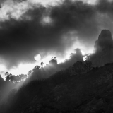 Monts brumeux à Venaco, Photos d'art noir et blanc de paysages, photos noir et blanc de Corse, photographe noir et blanc de Corse,
