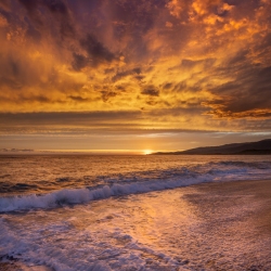 Embrasement solaire -plage corse - photographe corse - Thierry Raynaud