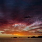 Coucher de soleil multicolore sur le golfe d’Ajaccio – Photographie de Corse