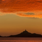 Second coucher de soleil sur mezu mare au x sanguinaires – Photographie de Corse