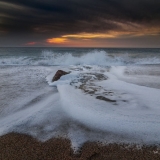 Coucher de soleil sur la plage de Sagone – Photographie de Corse