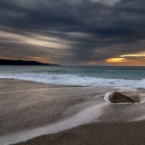 Coucher de soleil sur la plage du Liamone – Photographie de Corse