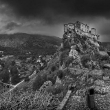 Citadelle de Corte , photos de paysages en noir et blanc photographe corse, Thierry Raynaud
