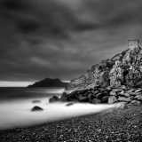 tour génoise de porto, plages de porto corse,Galets assourdissants ,thierry raynaud