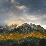 Lever de soleil sur le Monte d’Oro – Paysage montagne Corse en tirage photo  : Monte d’Oro au lever du soleil – Poster photo Corse
